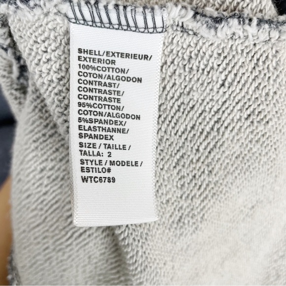 James Perse Standard 3/4 Sleeve Casual Pullover Terry Sweatshirt Dress Gray - Picture 7 of 7